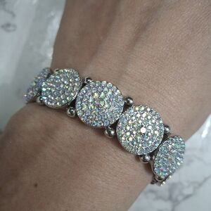 Colorful Iridescent Rhinestone Bracelet